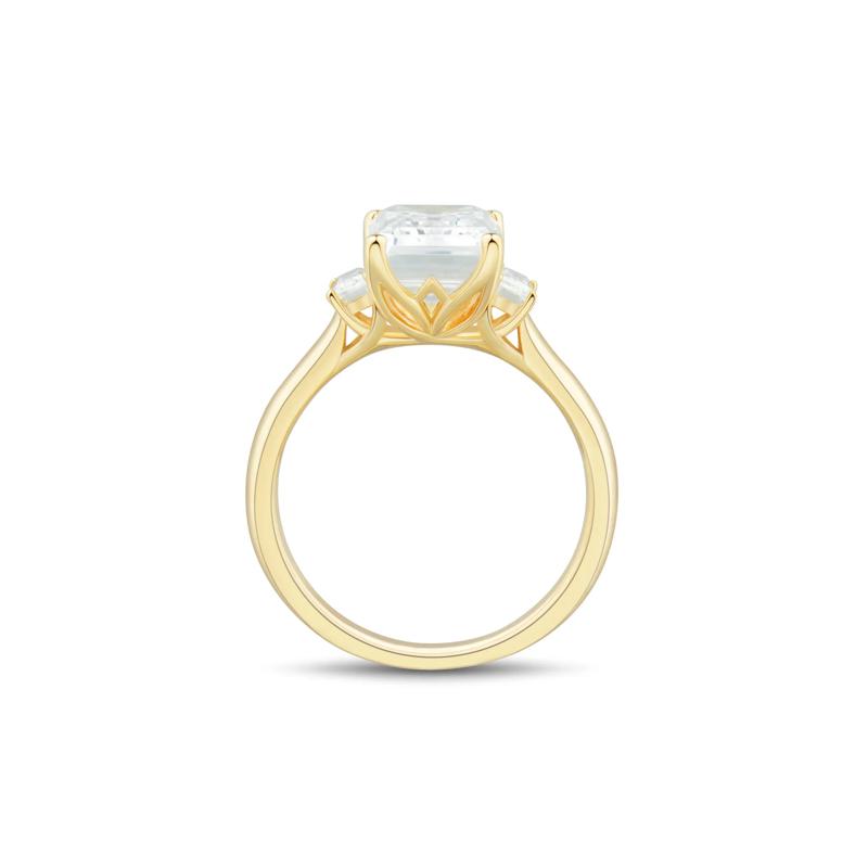 Lab Grown Diamond Emerald-Cut Engagement Ring in 14K Yellow Gold &#40;4 1/3 ct. tw.&#41; – Image 3 of 3