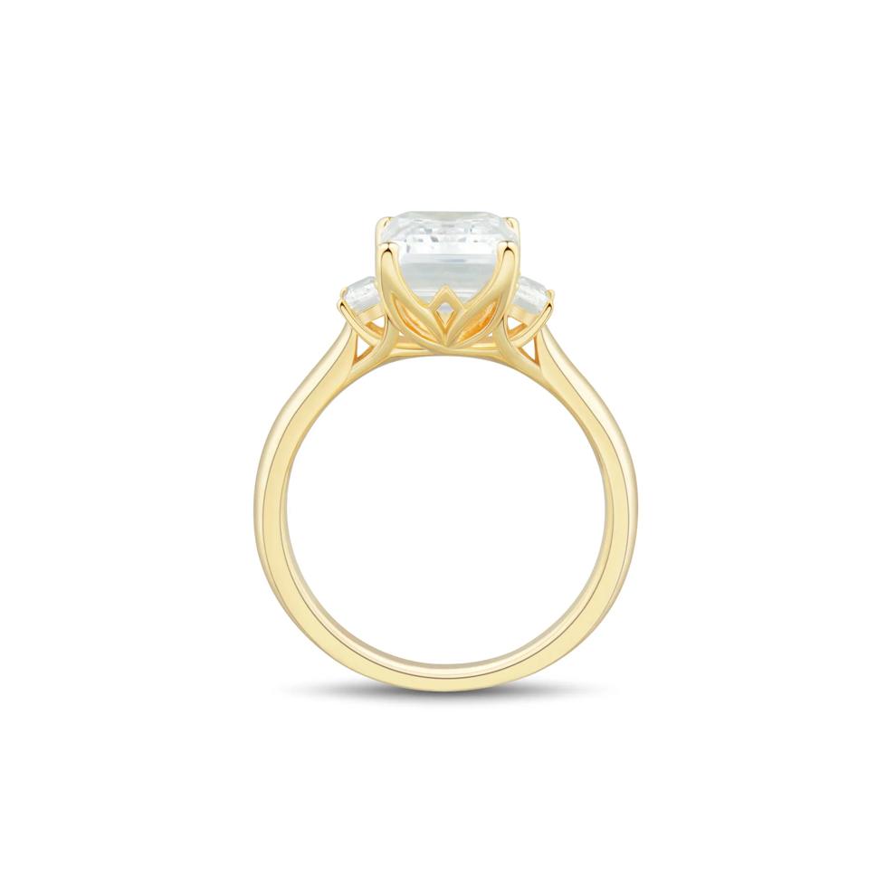 Lab Grown Diamond Emerald-Cut Engagement Ring in 14K Yellow Gold (4 1/3 ct. tw.) – Image 3 of 3