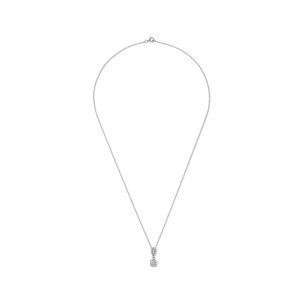 Diamond Round Drop Pendant in 10K White Gold, 18" (1/3 ct. tw.) – Image 2 of 2