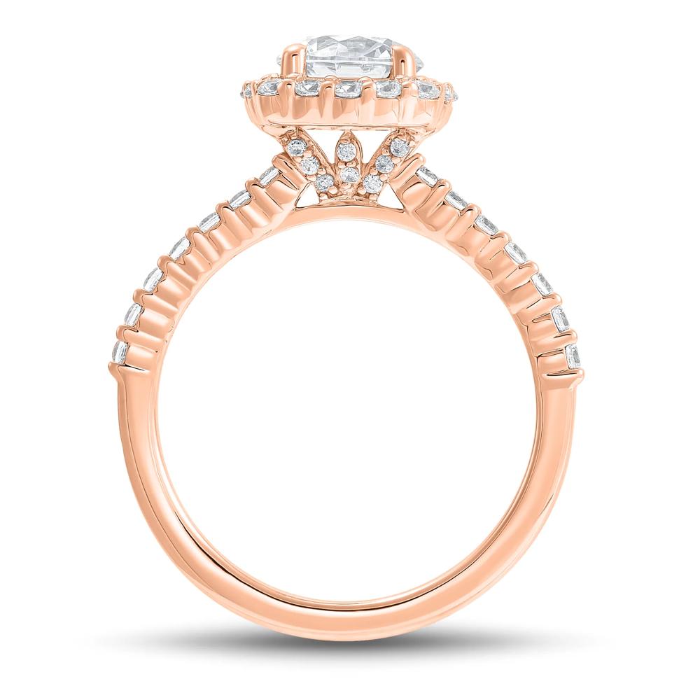 Lab Grown Diamond Cushion Halo Engagement Ring in 14K Rose Gold (1 3/4 ct. tw.) – Image 2 of 3