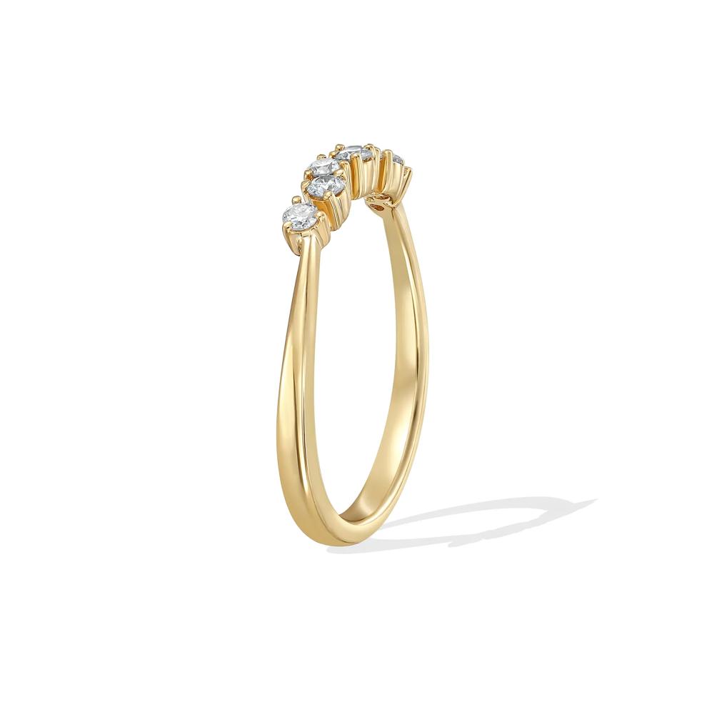 Diamond Seven-Stone Stack Band in 10K Yellow Gold (1/5 ct. tw.) – Image 3 of 4