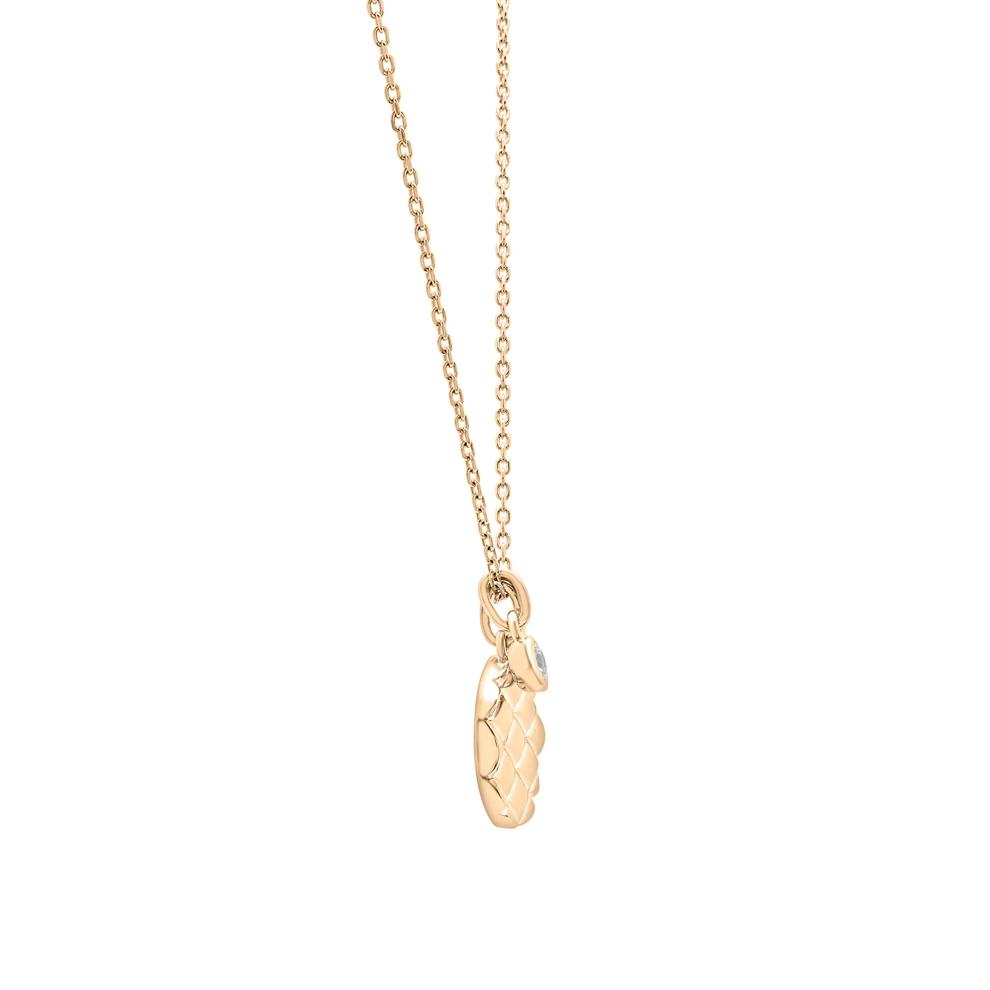 Diamond Accent Quilted Circle Pendant in Vermeil – Image 3 of 7