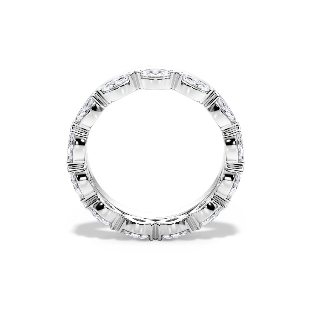 Diamond Marquise High Polished Stack Eternity Band in 14K White Gold (1 ct. tw.) – Image 2 of 4