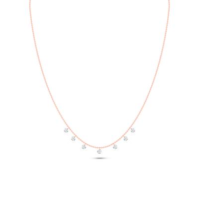 Lab Grown Diamond Pierced Station Necklace in 14K Rose Gold (1 1/2 ct. tw.)