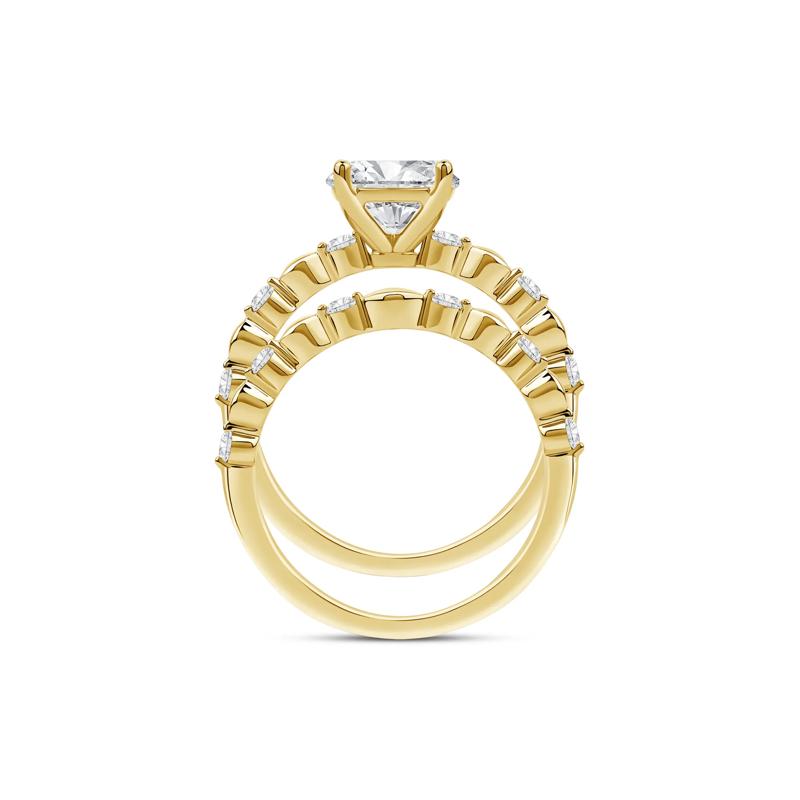 Lab Grown Diamond Semi-Mount Bridal Set in 14K Yellow Gold (1/3 ct. tw.) – Image 3 of 8