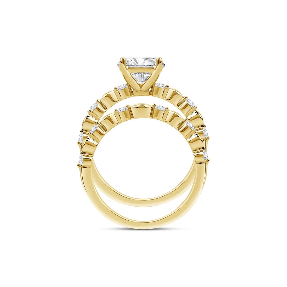 Lab Grown Diamond Semi-Mount Bridal Set in 14K Yellow Gold (1/3 ct. tw.) – Image 3 of 8