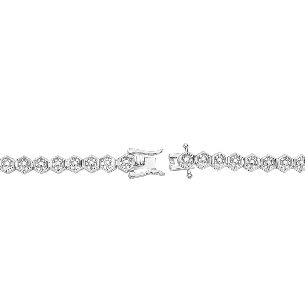 Men's Diamond Octagon Eternity Necklace in Sterling Silver, 20" (2 ct. tw.) – Image 4 of 4