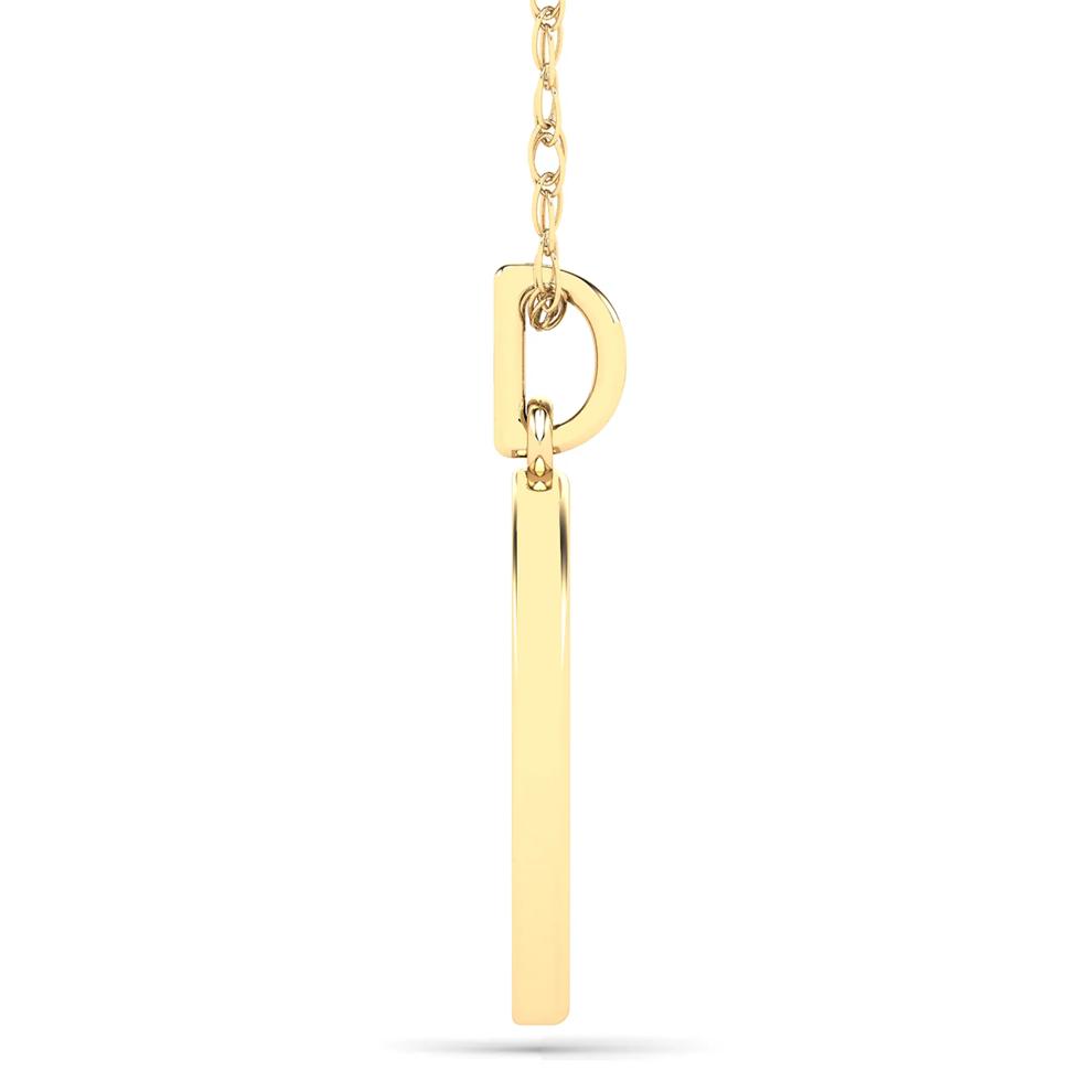 Diamond Love Pendant in 14K Yellow Gold (1/10 ct. tw.) – Image 2 of 4