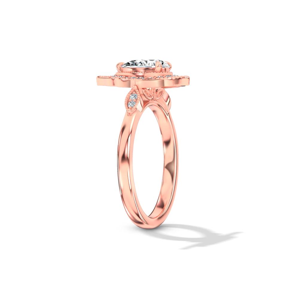 Diamond Pear-Shaped Halo Engagement Ring in 14K Rose Gold (3/4 ct. tw.) – Image 3 of 4
