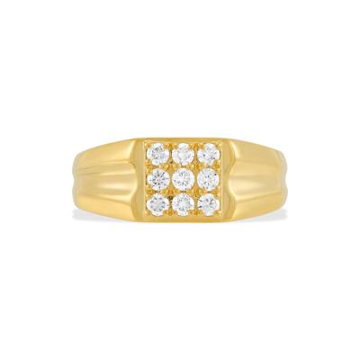 Men's Diamond Cluster Ring in 10K Yellow Gold (1/2 ct. tw.)