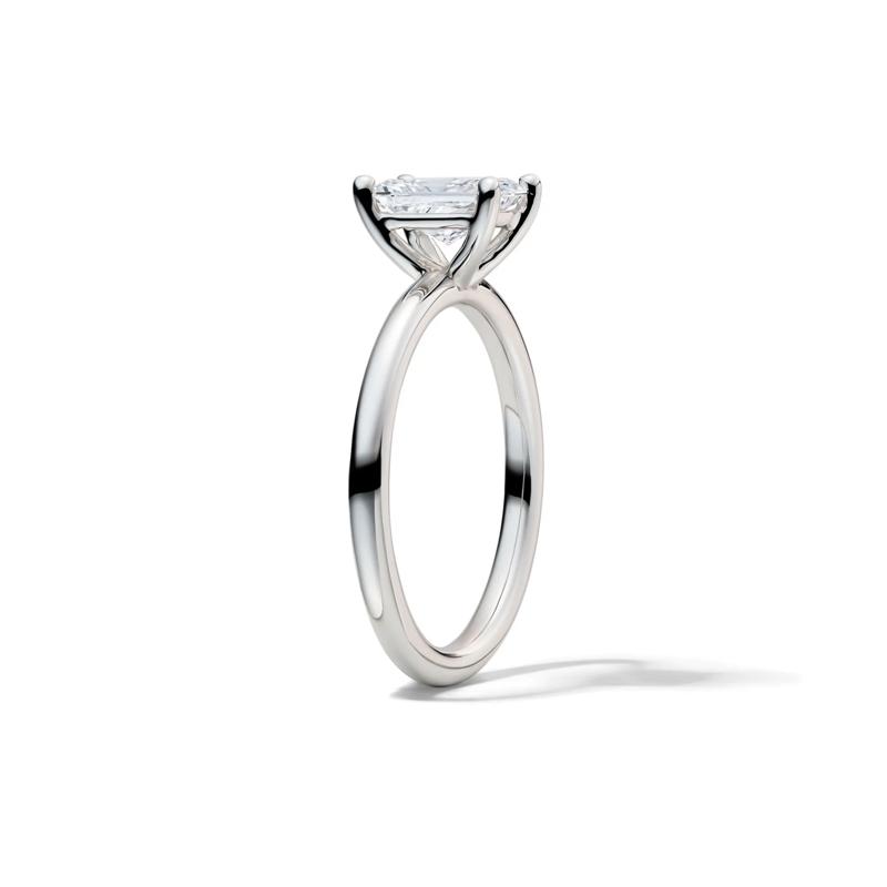 Lab Grown Diamond Radiant-Cut Solitaire Ring in 14K White Gold (1 ct.) – Image 3 of 4
