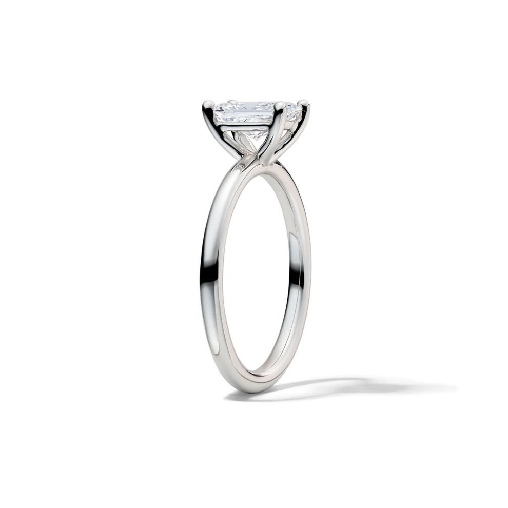 Lab Grown Diamond Radiant-Cut Solitaire Ring in 14K White Gold (1 ct.) – Image 3 of 4