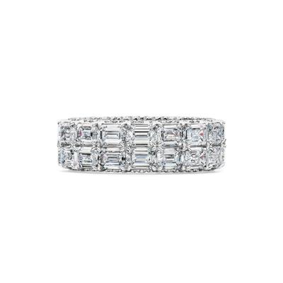 Lab Grown Diamond Double Row Eternity Band in 14K White Gold (9 ct. tw.)