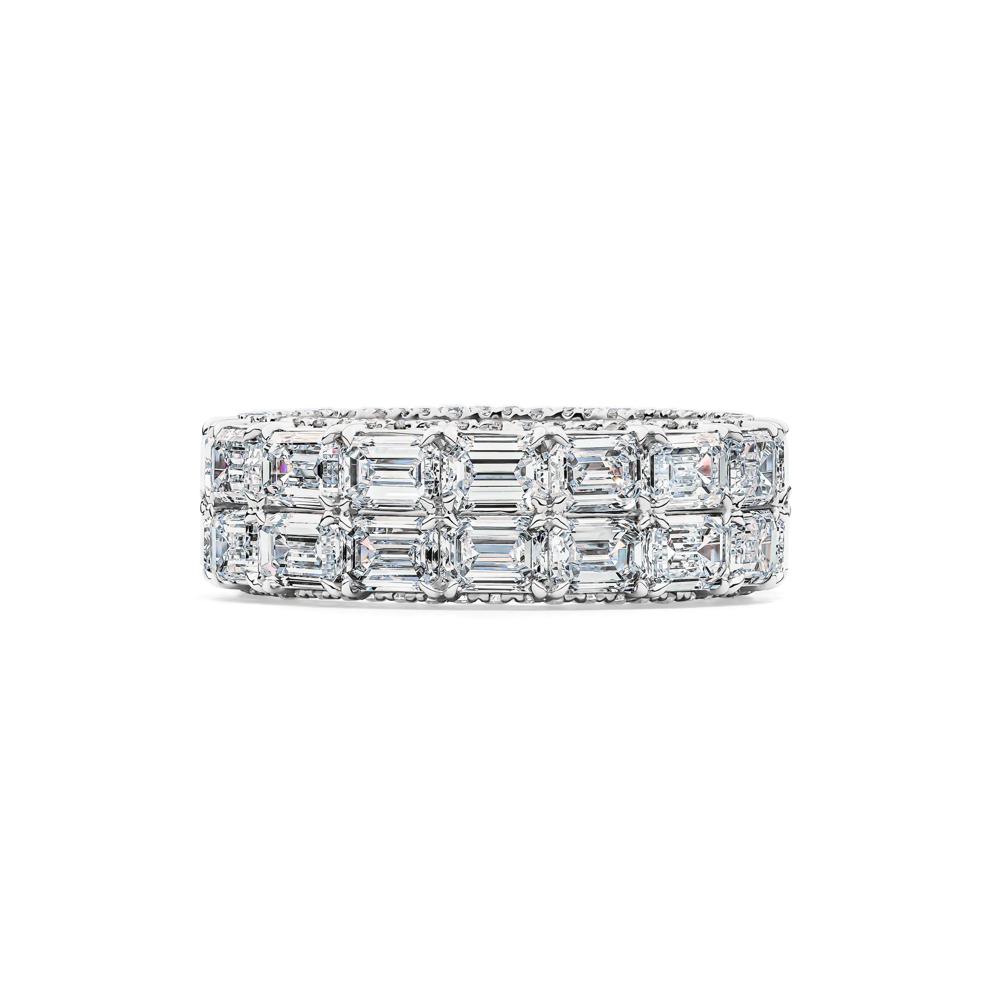 Lab Grown Diamond Double Row Eternity Band in 14K White Gold (9 ct. tw.) – Image 1 of 4