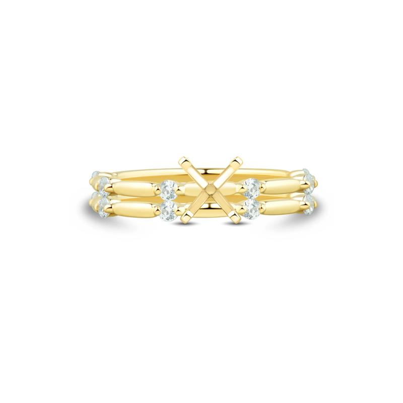Lab Grown Diamond Semi-Mount Bridal Set in 14K Yellow Gold &#40;1/3 ct. tw.&#41; – Image 4 of 9