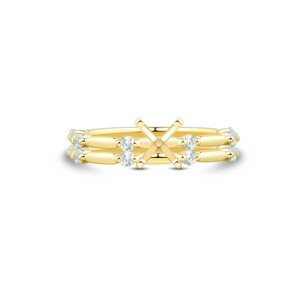 Lab Grown Diamond Semi-Mount Bridal Set in 14K Yellow Gold (1/3 ct. tw.) – Image 4 of 9