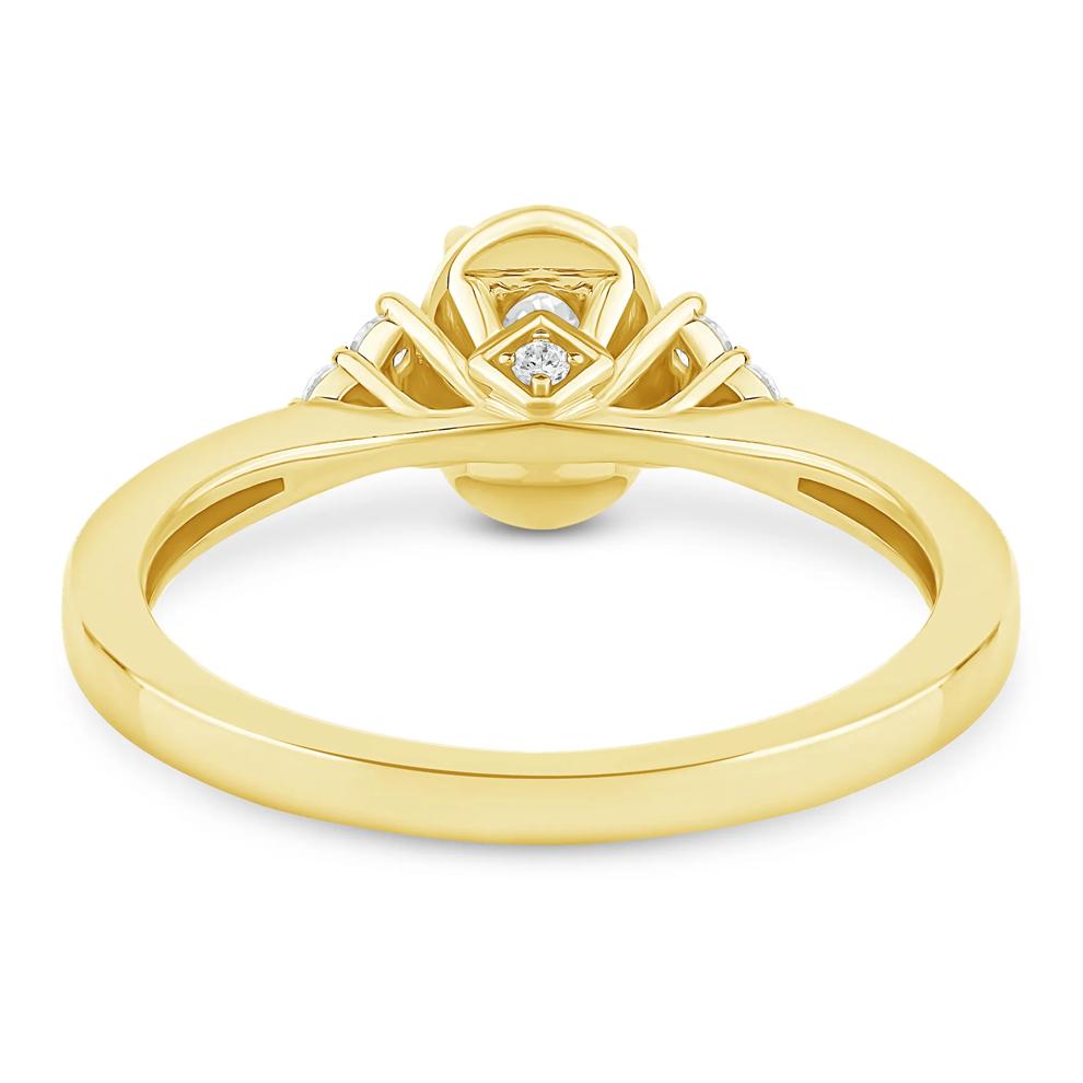Diamond Oval Engagement Ring in 14K Yellow Gold (5/8 ct. tw.) – Image 4 of 4