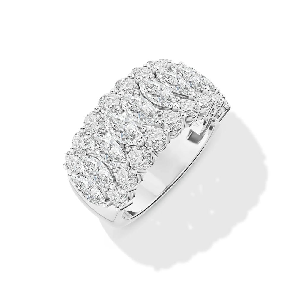 Lab Grown Diamond Marquise Center Multi-Row Band in 10K White Gold (3 ct. tw.) – Image 4 of 4