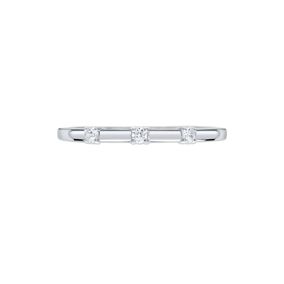 Diamond Accent Three-Stone Stack Band in Sterling Silver – Image 1 of 4
