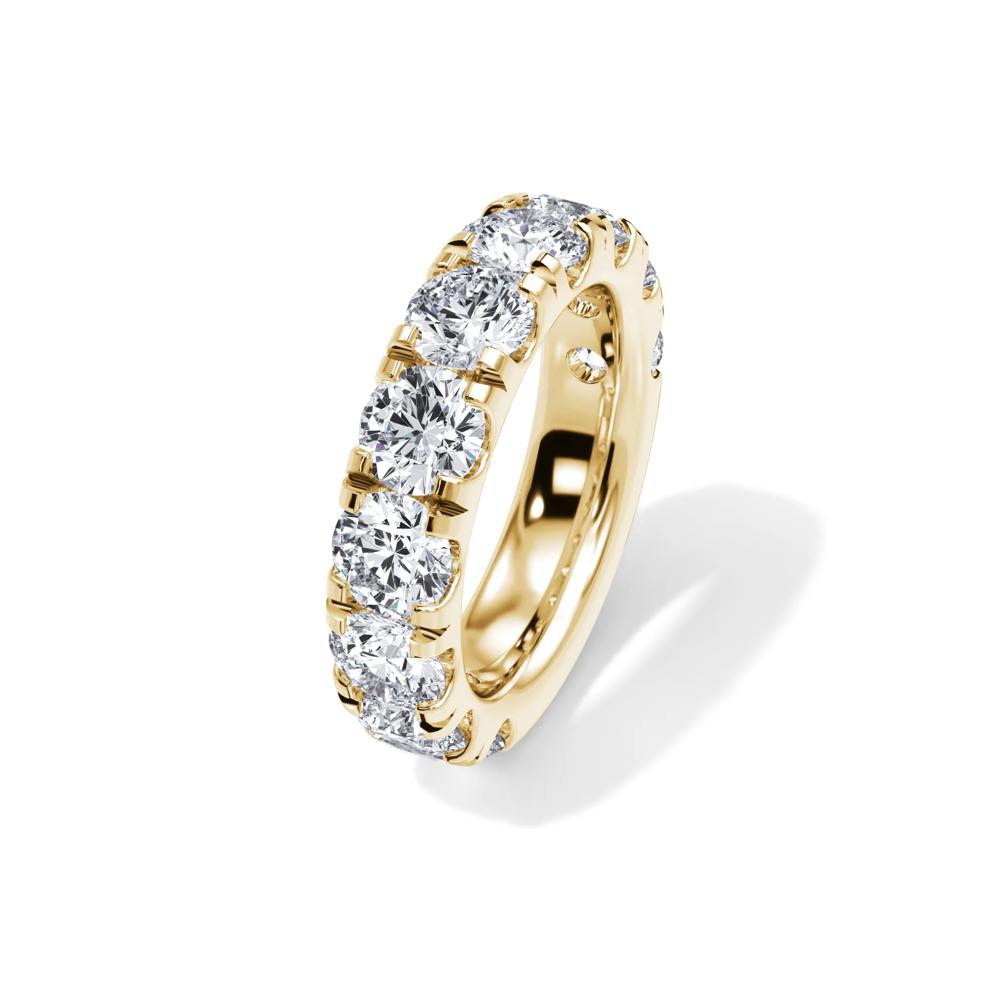 Lab Grown Diamond Round Comfort Fit Band in 14K Yellow Gold (5 ct. tw.) – Image 4 of 4