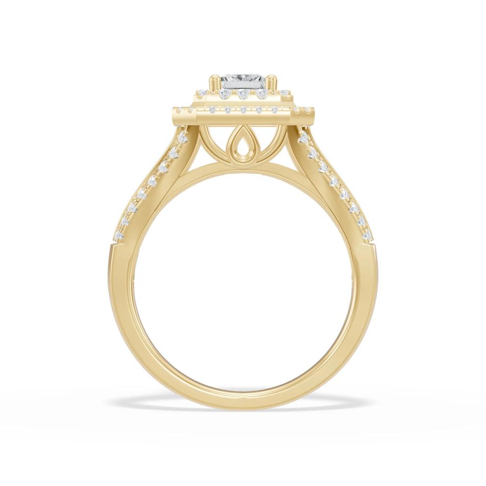 Diamond Princess-Cut Center Engagement Ring in 10K Yellow Gold (1 ct. tw.) – Image 2 of 4