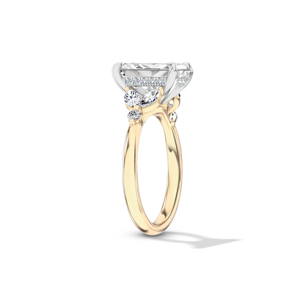 Lab Grown Diamond Hidden Halo Engagement Ring in 14K Yellow &amp; White Gold (4 ct. tw.) – Image 3 of 4
