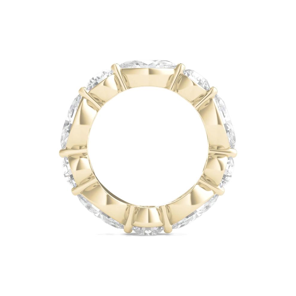 Marquise and Round-Cut Lab Grown Diamond Eternity Band in 14k Yellow Gold (5 ct. tw.) – Image 1 of 3