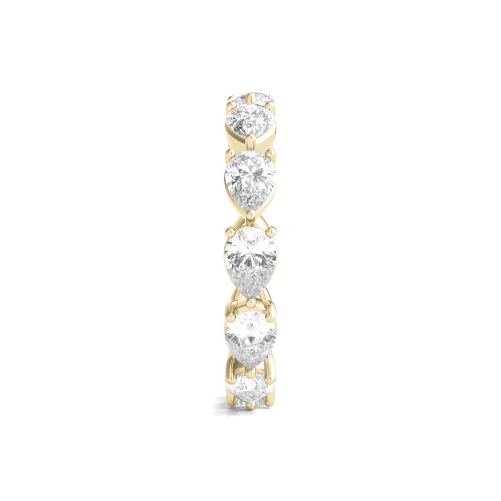 Pear-Cut Lab Grown Diamond Eternity Band in 14K Yellow Gold (3 ct. tw.) – Image 3 of 3