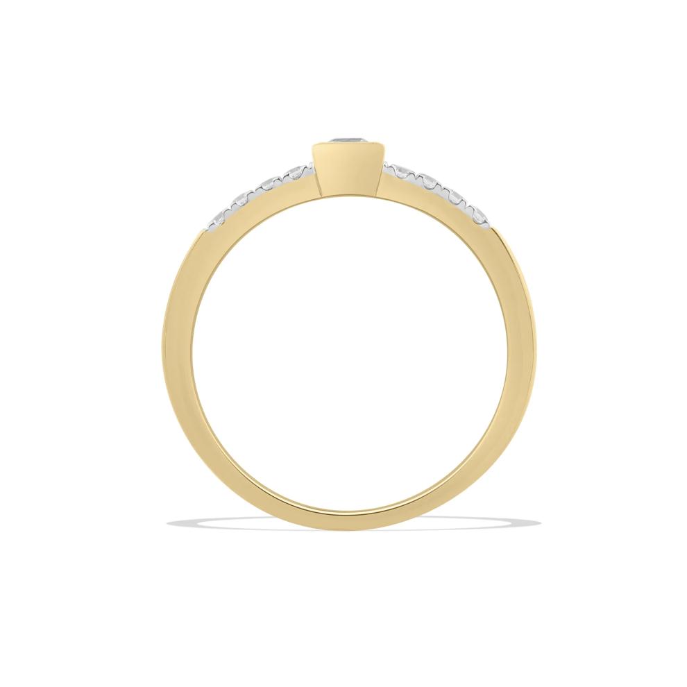Diamond Princess-Cut Center Promise Ring in 10K Yellow Gold (1/4 ct. tw.) – Image 2 of 4
