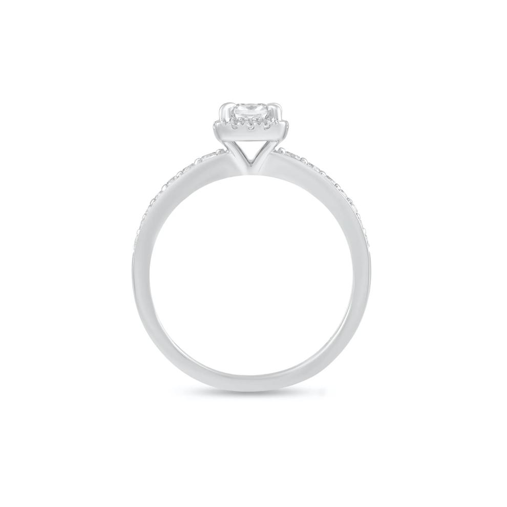 Diamond Round Center Engagement Ring in 10K White Gold (1/2 ct. tw.) – Image 2 of 4