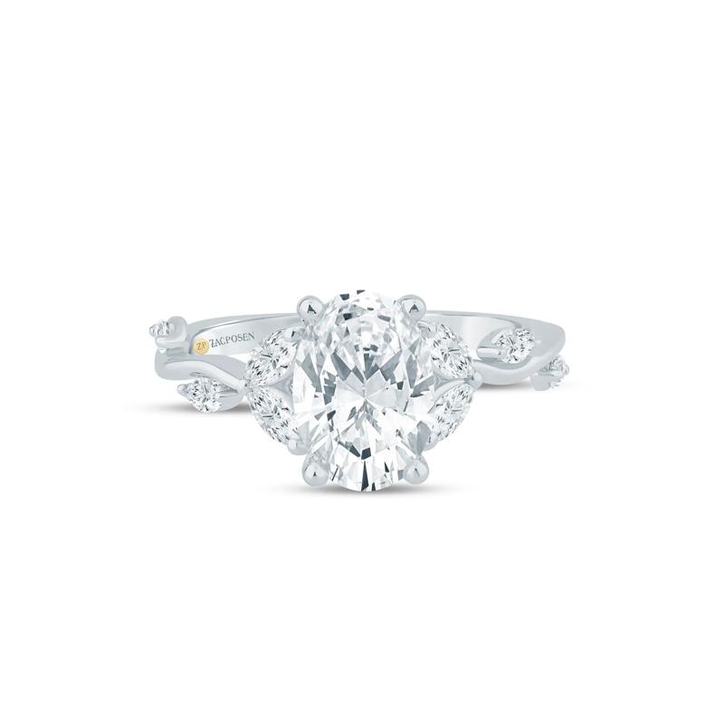 Oval Lab Grown Diamond Engagement Ring in 14K White Gold &#40;2 1/3 ct. tw.&#41; – Image 1 of 3