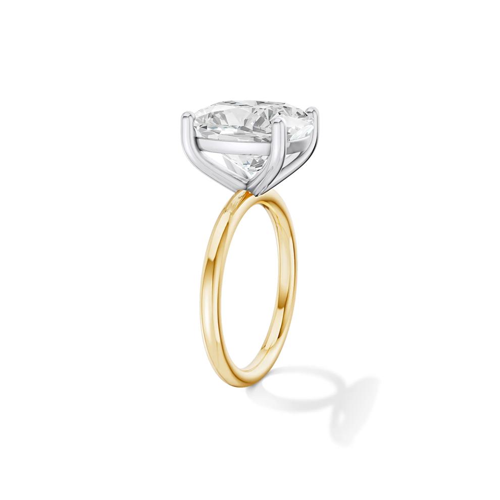 Lab Grown Diamond Elongated Cushion-Cut Engagement Ring in 14K Yellow and White Gold (6 ct. tw.) – Image 3 of 4