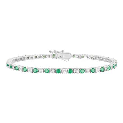 Gemstone and Diamond Bracelet in 10K Gold (1/7 ct. tw.)