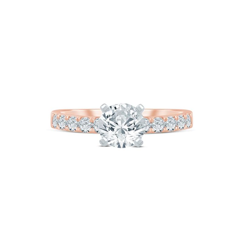 Diamond Semi-Mount Engagement Ring in 14K White and Rose Gold &#40;1/2 ct. tw.&#41; &#40;Setting Only&#41; – Image 1 of 6