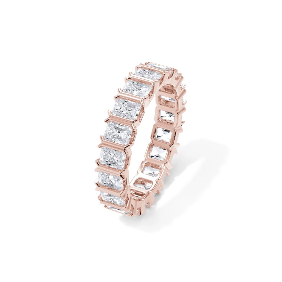 Lab Grown Diamond North-South Half Bezel Eternity Band in 14K Rose Gold (3 ct. tw.) – Image 4 of 4