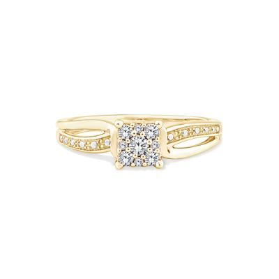 Diamond Princess-Cut Composite Promise Ring in 10K Yellow Gold (1/7 ct. tw.)