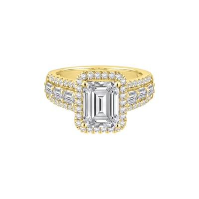 Lab Grown Diamond Emerald-Cut Ring in 14K Gold