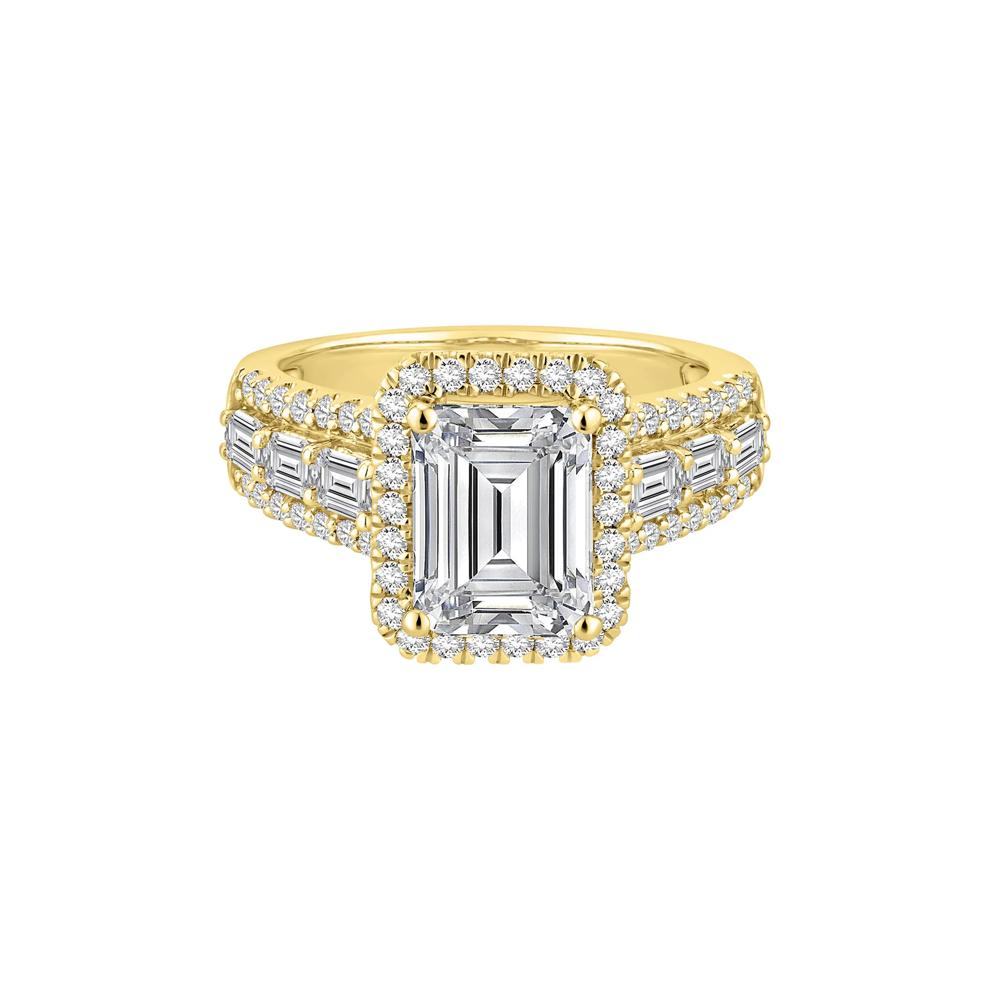 Lab Grown Diamond Emerald-Cut Ring in 14K Yellow Gold (4 1/4 ct. tw.) – Image 1 of 4