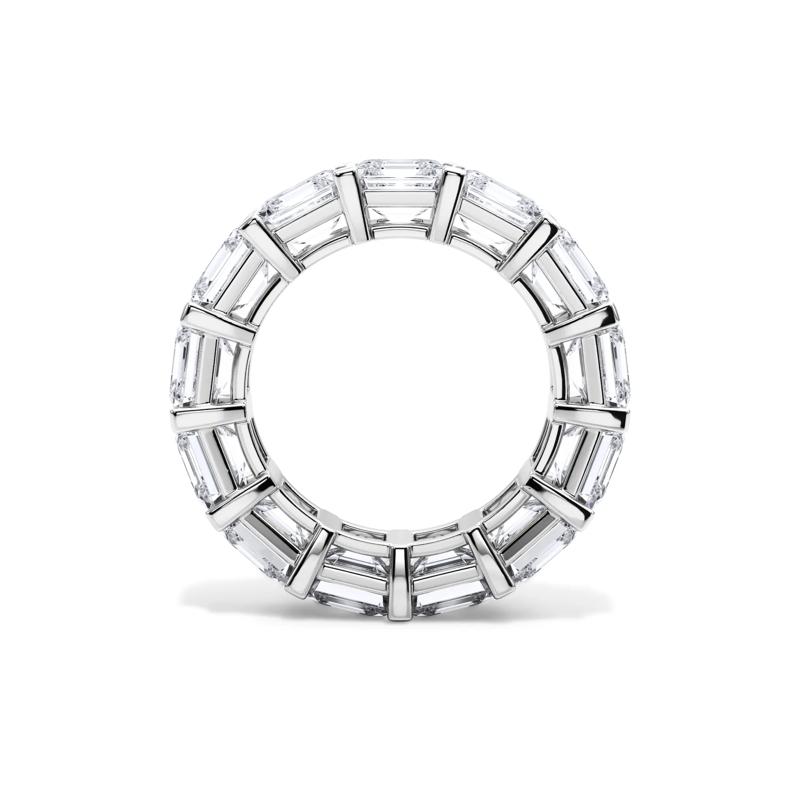 Lab Grown Diamond Asscher-Cut Eternity Band in 18K White Gold &#40;13 ct. tw.&#41; – Image 2 of 4