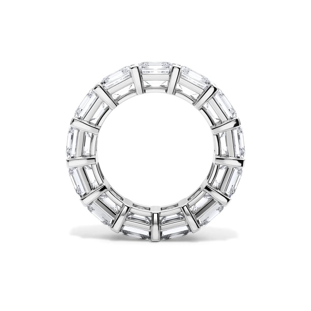 Lab Grown Diamond Asscher-Cut Eternity Band in 18K White Gold (13 ct. tw.) – Image 2 of 4