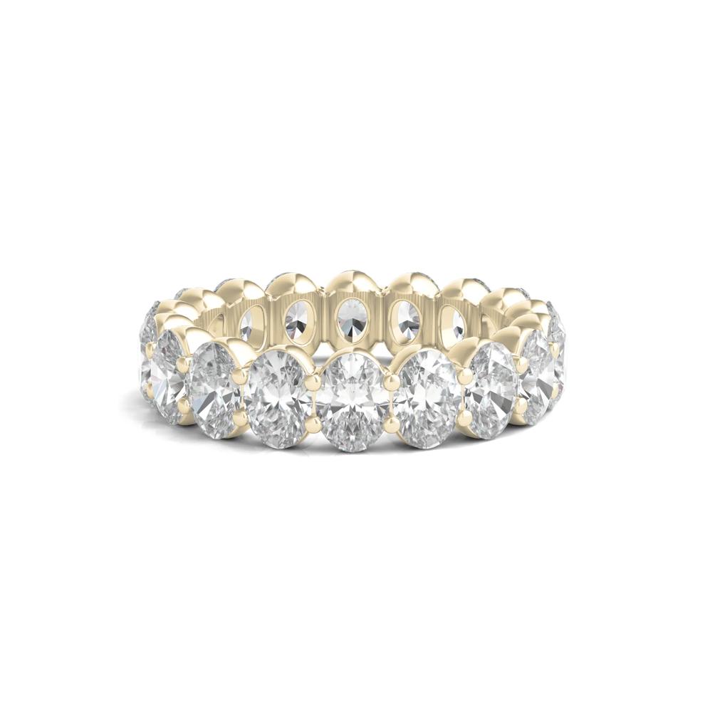 Lab Grown Oval Diamond Eternity Band in 14K Yellow Gold (6 ct. tw.) – Image 1 of 3