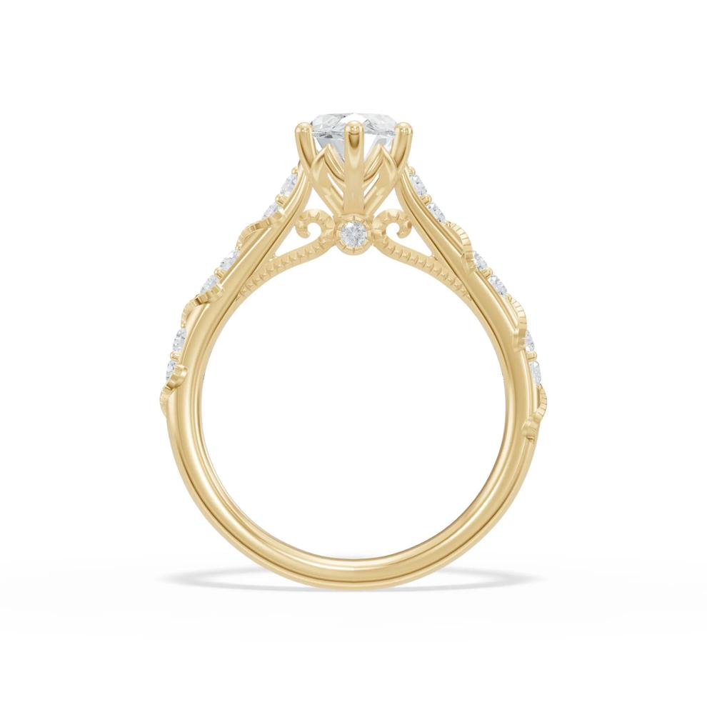 Lab Grown Diamond Marquise Center Engagement Ring in 14K Yellow Gold (1 3/4 ct. tw.) – Image 2 of 4