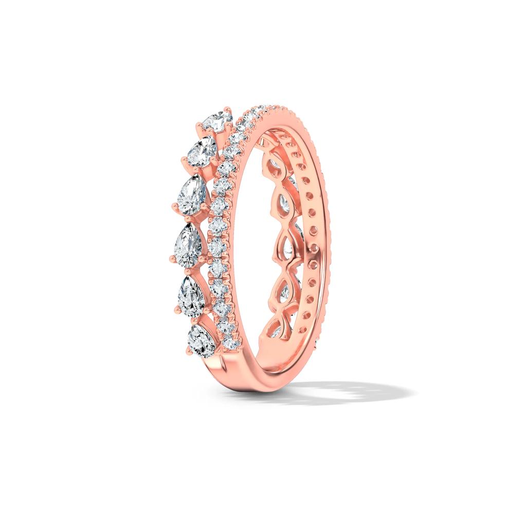 Lab Grown Diamond Double Row Band in 14K Rose Gold (3/4 ct. tw.) – Image 3 of 4