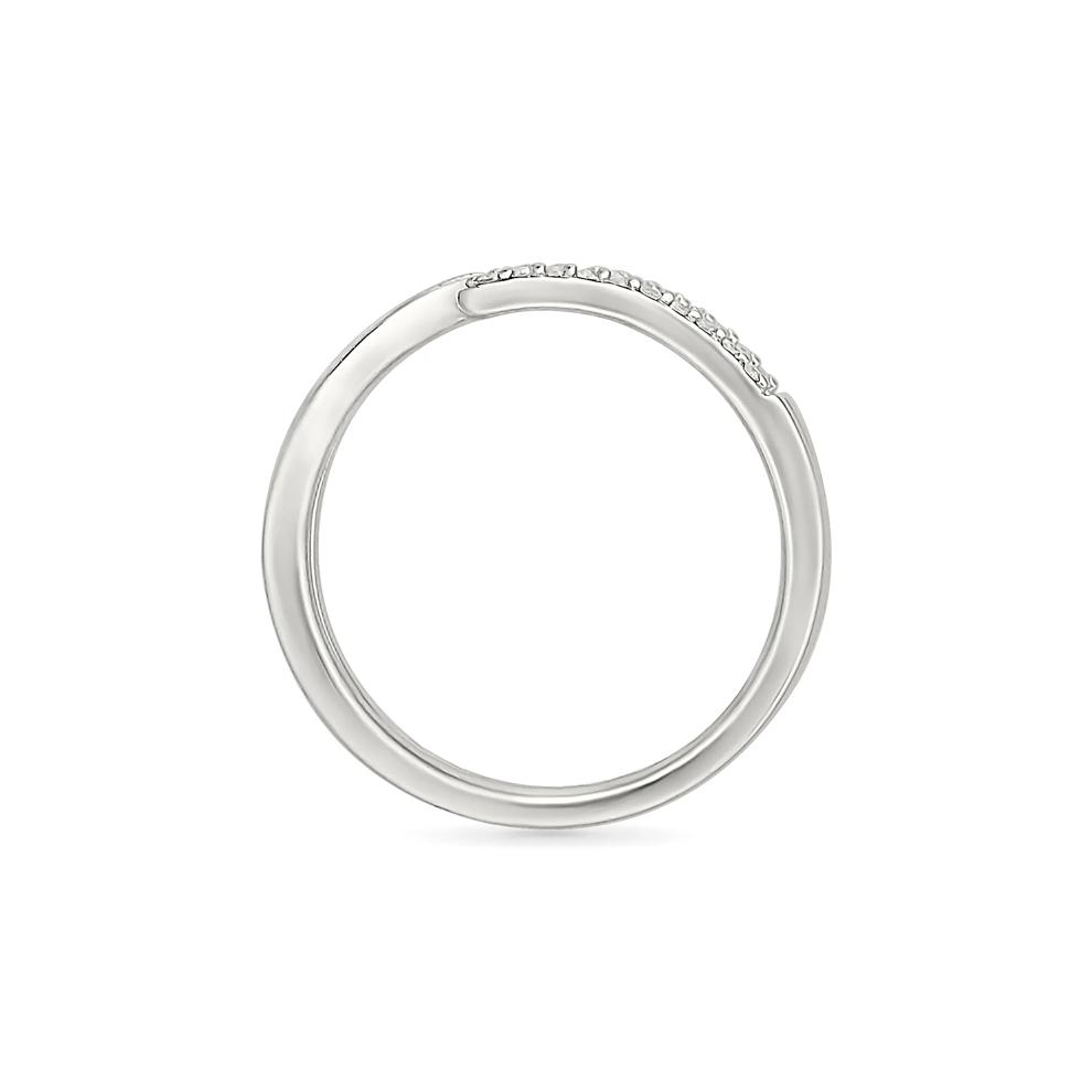 Diamond Accent Bypass Pinky Ring in Sterling Silver – Image 2 of 5