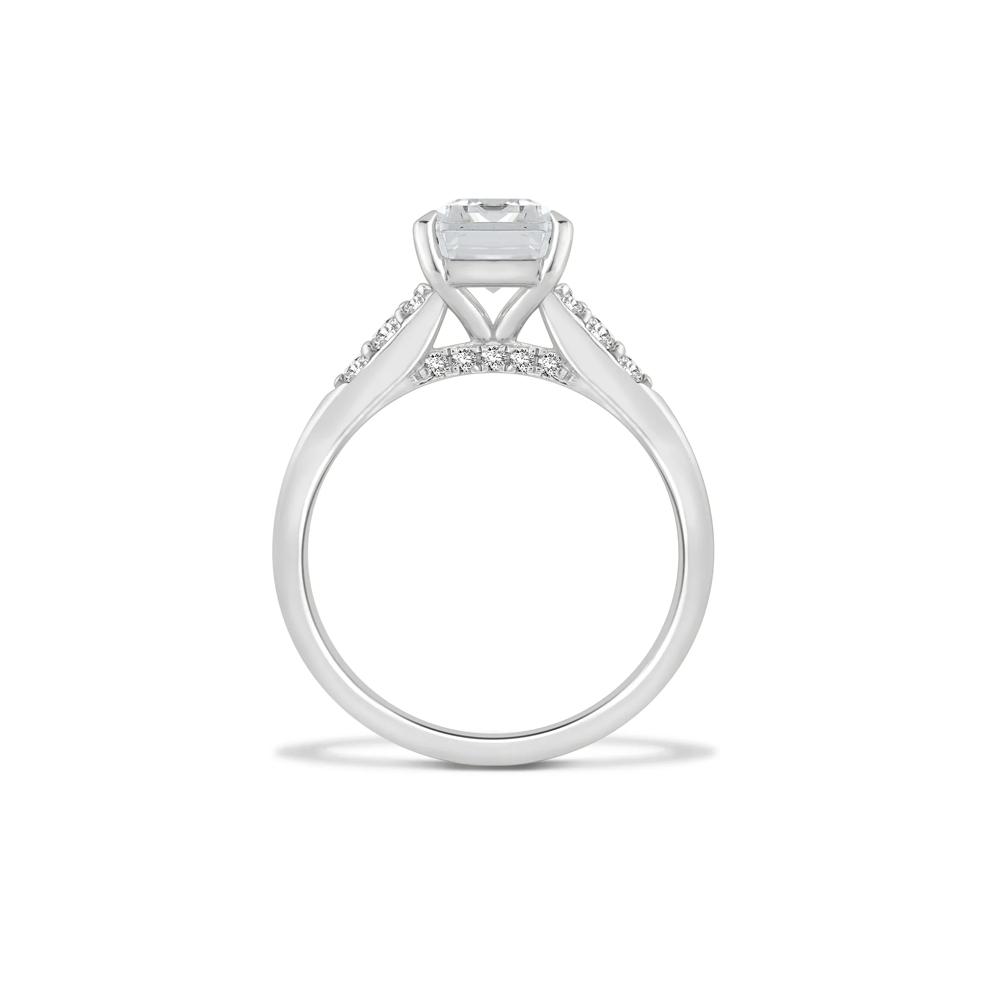 Lab Grown Diamond Emerald Engagement Ring in 14K White Gold (2 3/4 ct. tw.) – Image 2 of 4
