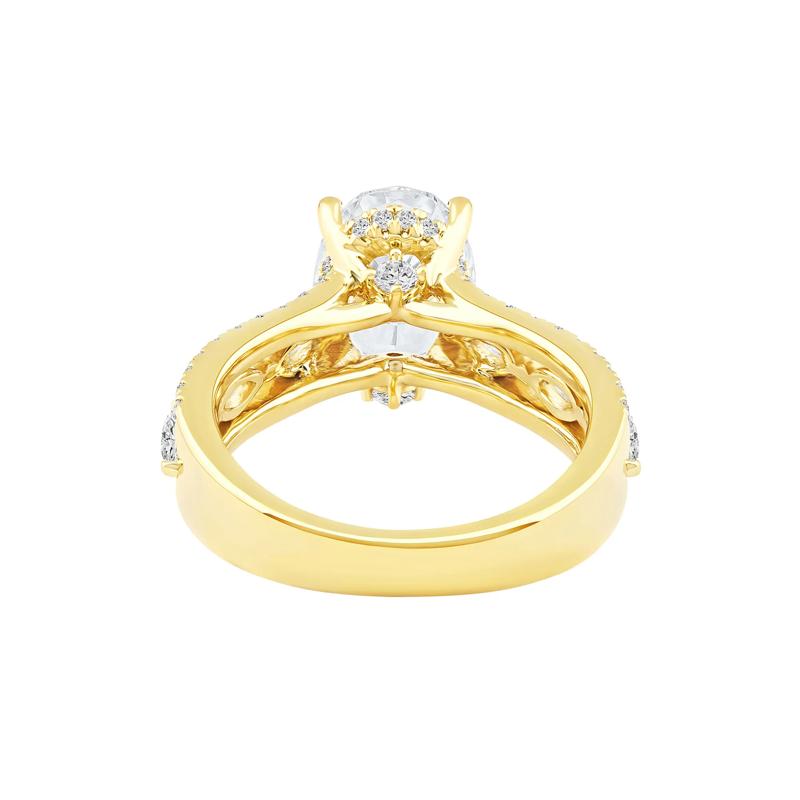 Layla Lab Grown Diamond Engagement Ring in 18K Yellow Gold (4 ct. tw.) – Image 4 of 5