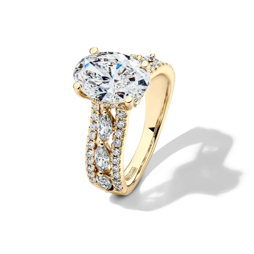 Layla Lab Grown Diamond Engagement Ring in 18K Yellow Gold (4 ct. tw.) – Image 4 of 4