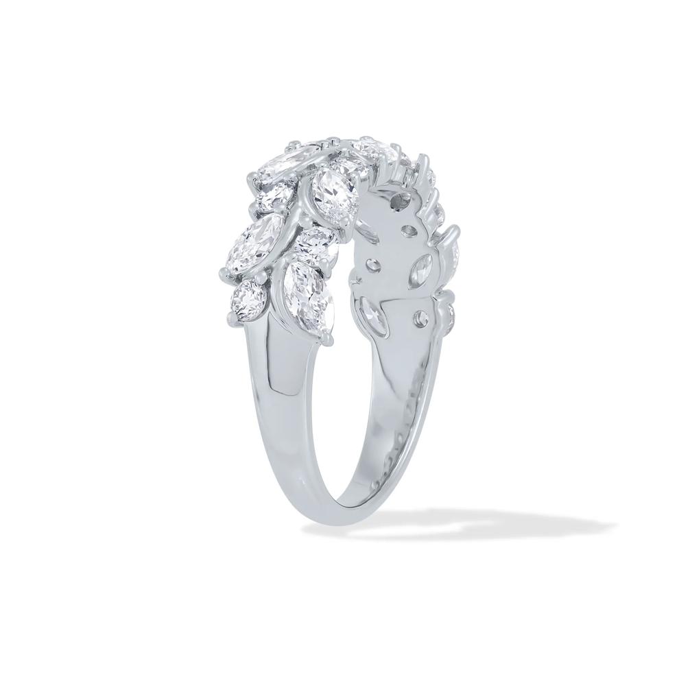 Lab Grown Diamond Marquise &amp; Round Band in 10K White Gold (1 1/2 ct. tw.) – Image 2 of 4