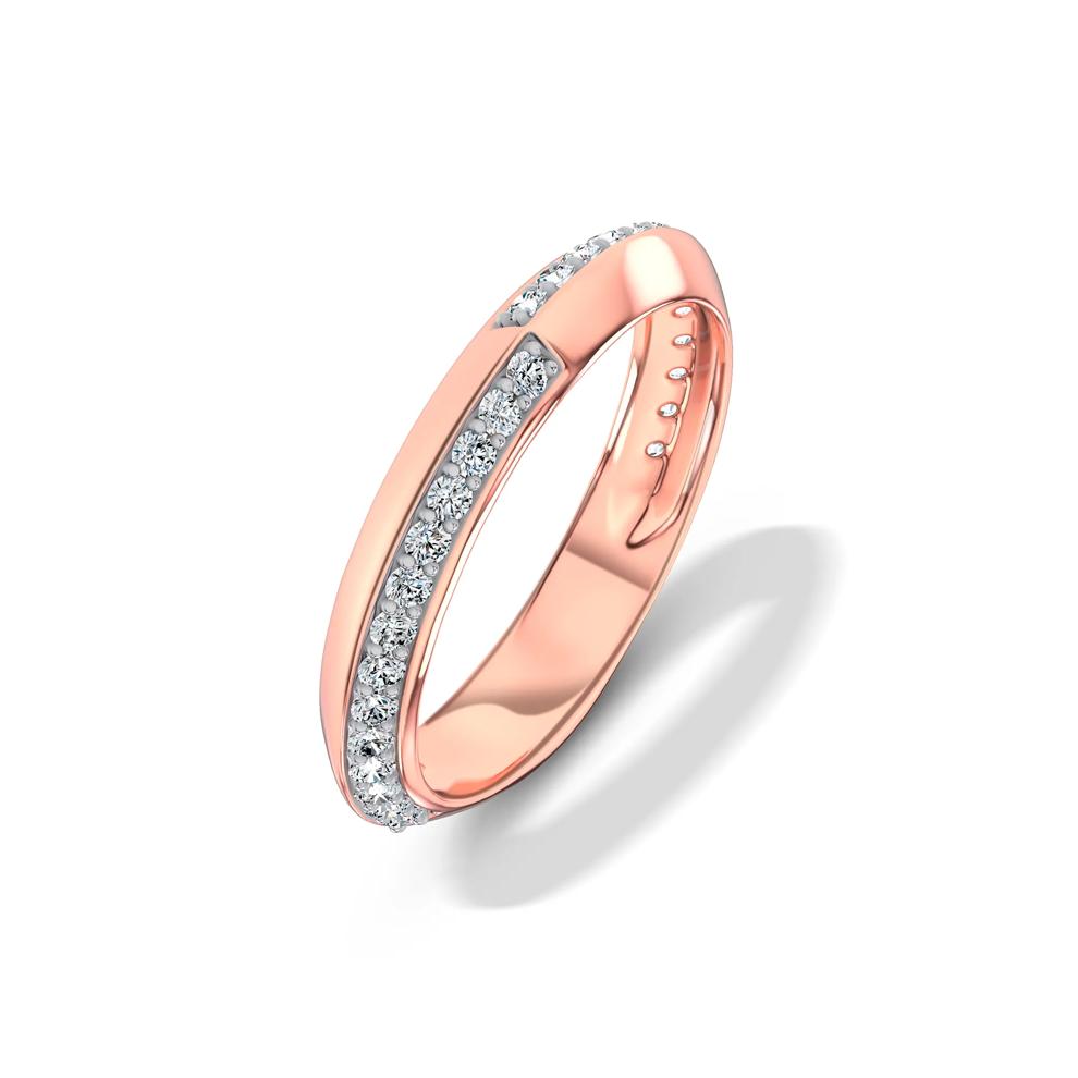 Lab Grown Diamond Knife-Edge Anniversary Band in 10K Rose Gold (1/3 ct. tw.) – Image 4 of 4