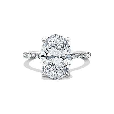 Lab Grown Diamond Engagement Ring in Platinum (4 1/4 ct. tw.)